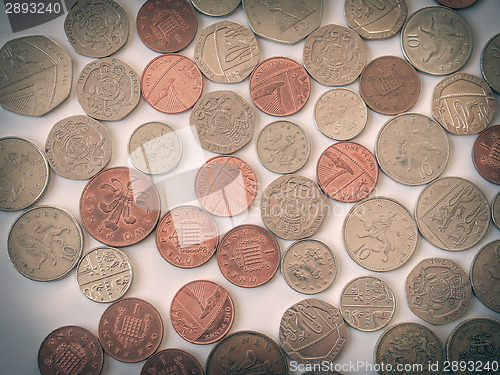 Image of Retro look British pound coin