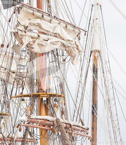 Image of Old sail and old ship masts