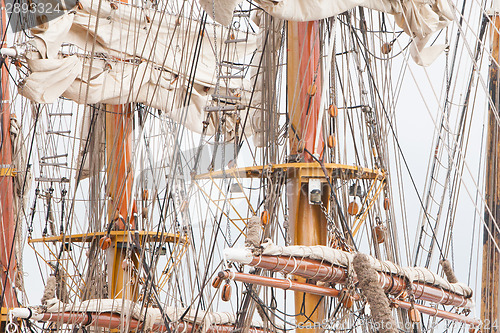 Image of Old sail and old ship masts