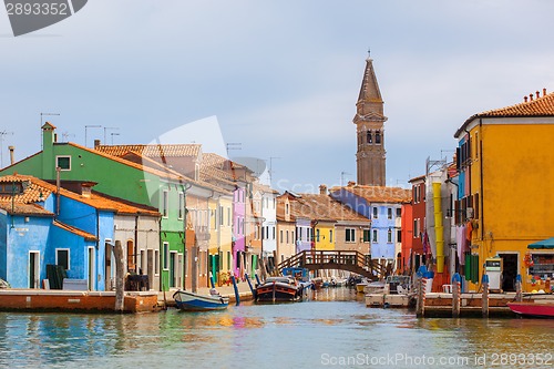 Image of Color houses on Burano island near Venice