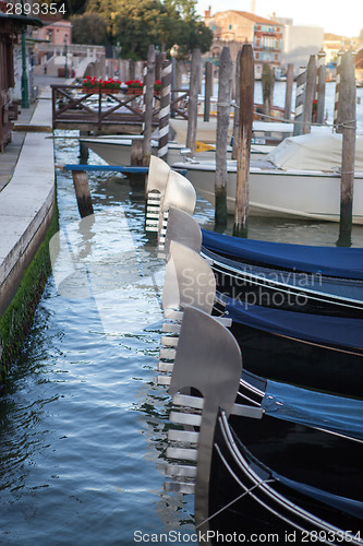 Image of Gondolas on Grand Canal in Venice