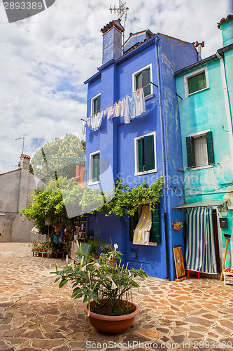 Image of Color houses on Burano island near Venice