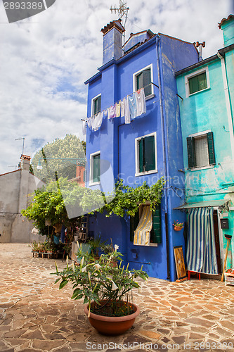 Image of Color houses on Burano island near Venice