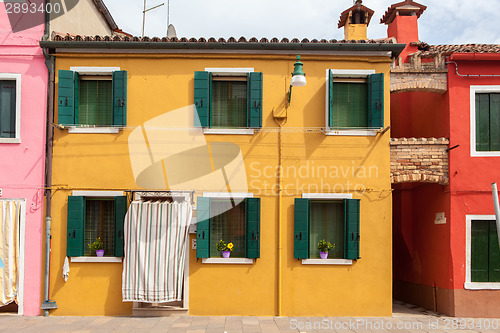 Image of Color houses on Burano island near Venice