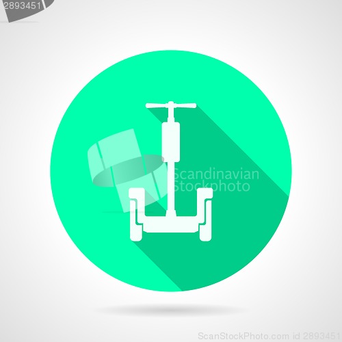 Image of Circle green vector icon for alternative transport for office.