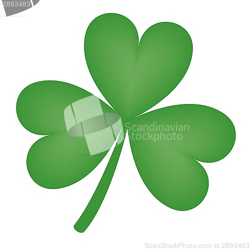 Image of Illustration of a three-leaf shamrock clover
