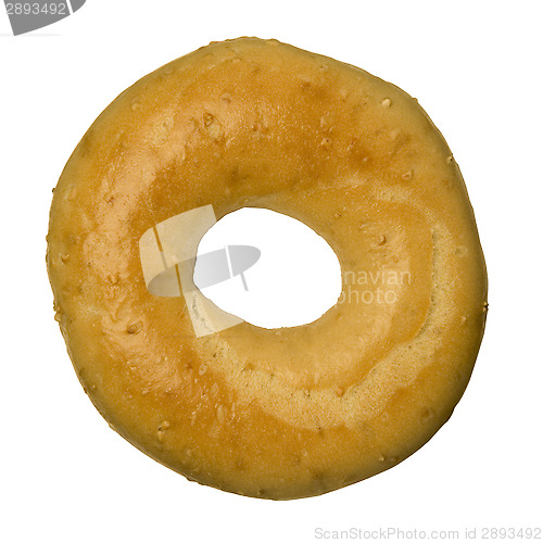 Image of Oat bran bagel against white