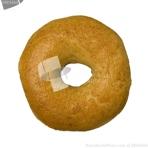 Image of Whole Wheat Bagel Against White