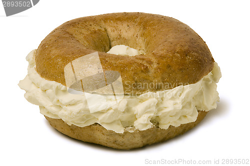 Image of Bagel Overstuffed with Cream Cheese