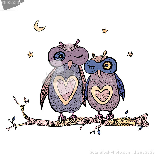 Image of Two cute decorative owls.