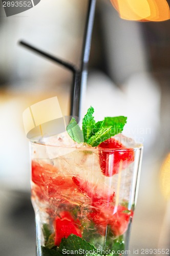 Image of Strawberry mohito cocktail