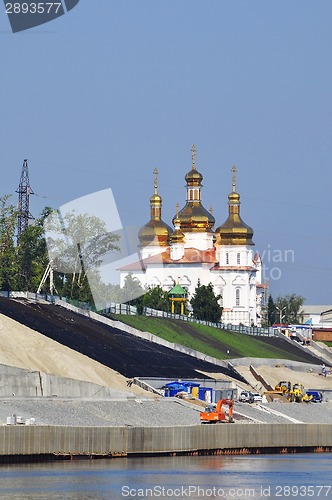 Image of Holy Trinity Monastery. Architecture monument, Tyumen, Russia.