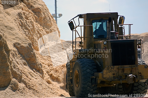 Image of Truck and sawdust