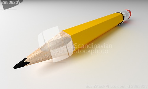 Image of Pencil isolated on grey background.