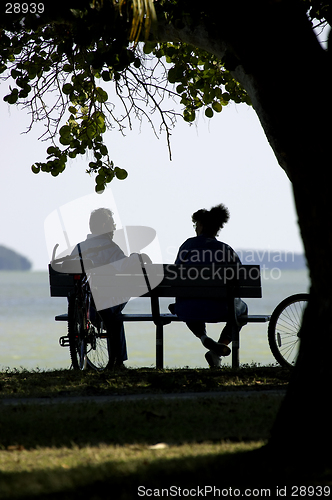 Image of Couple on park bench