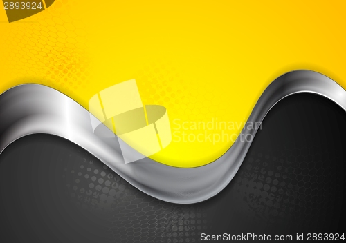 Image of Abstract metallic wave