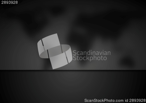 Image of Black blurred map vector background