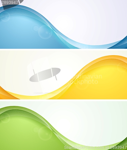 Image of Colorful wavy banners