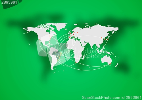 Image of Concept air traffic design. Brazilian colors