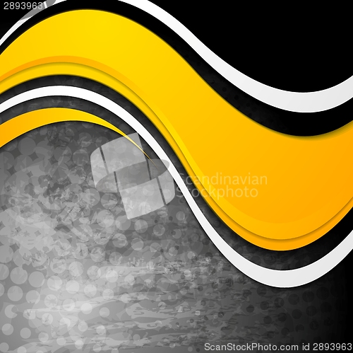 Image of Bright waves on grunge background