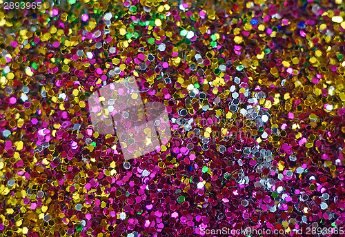 Image of Small multicolored sequins as background