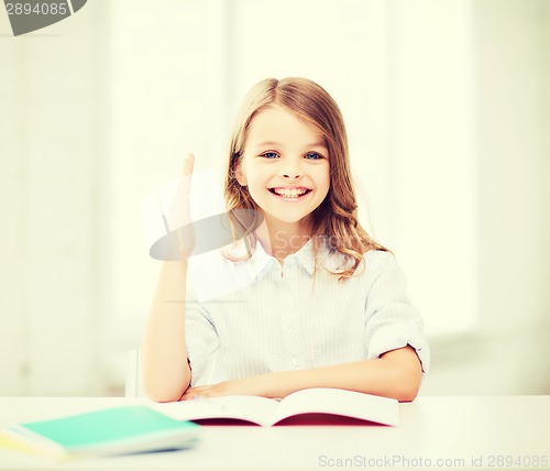 Image of student girl studying at school