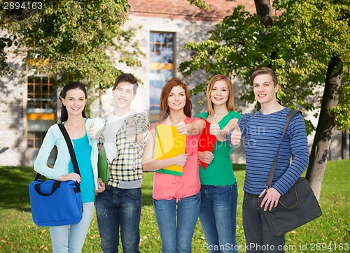 Image of group of smiling students standing