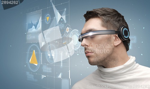 Image of man in futuristic glasses