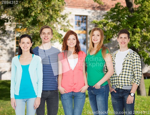 Image of group of smiling students standing