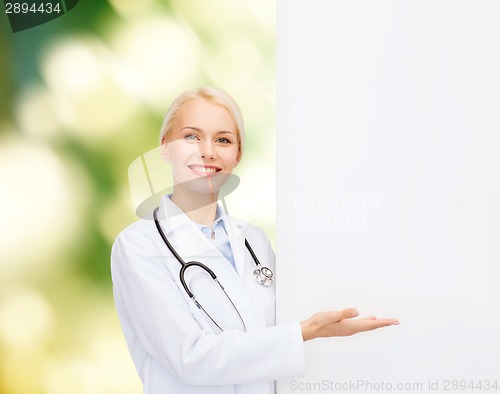 Image of smiling female doctor with stethoscope