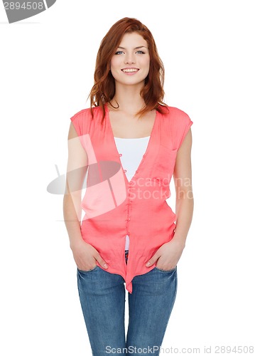 Image of smiling teenage girl in casual clothes