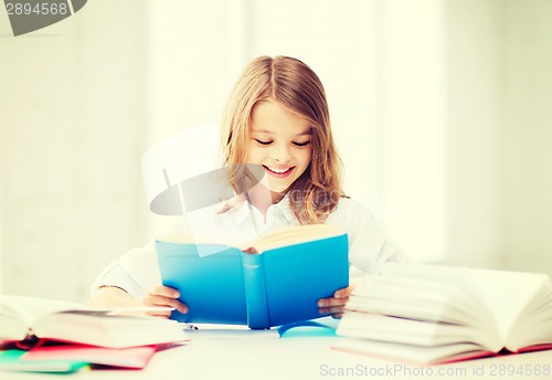 Image of student girl studying at school