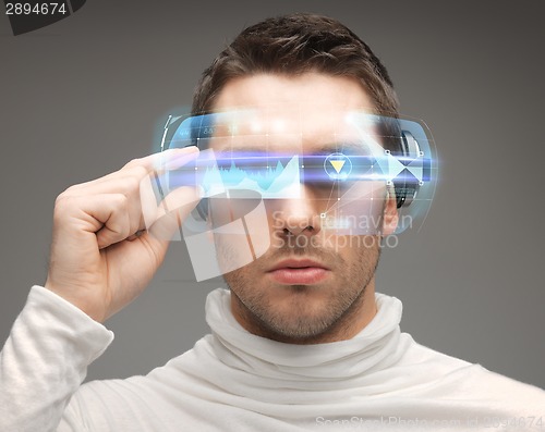 Image of man in futuristic glasses