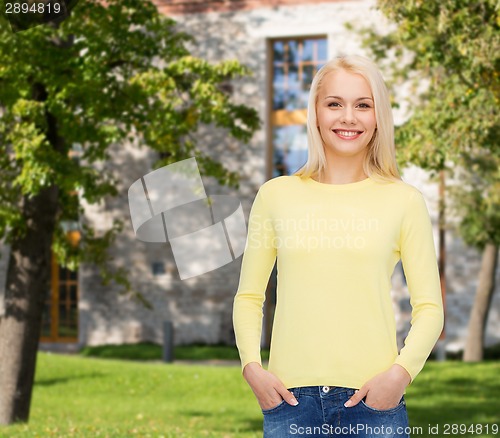 Image of smiling girl in casual clothes