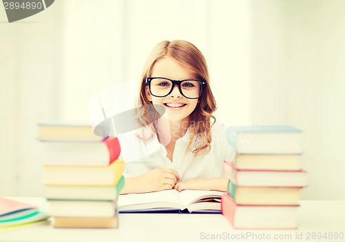 Image of student girl studying at school