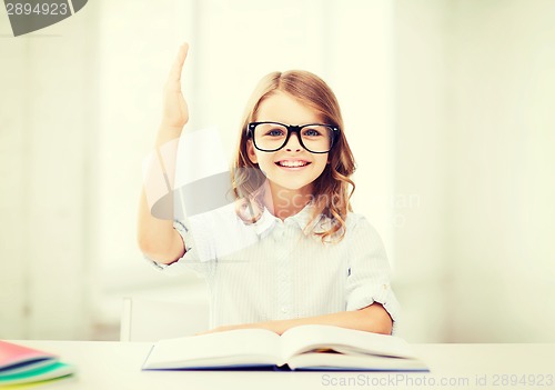 Image of student girl studying at school