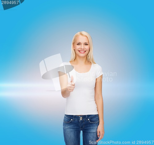 Image of woman showing thumbs up