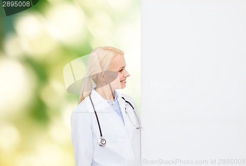 Image of smiling female doctor with stethoscope