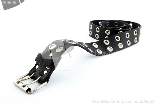 Image of Black studded leather belt