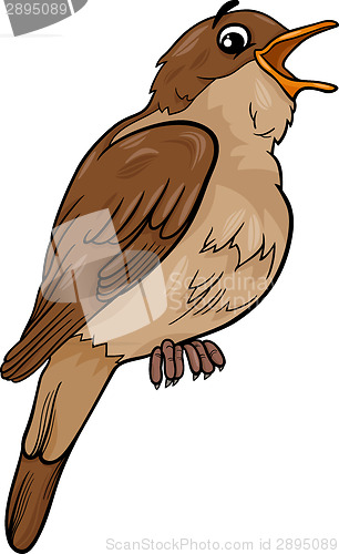 Image of nightingale bird cartoon illustration