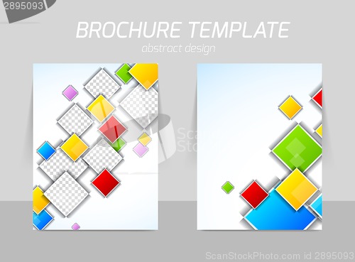 Image of colorful squares flyer template