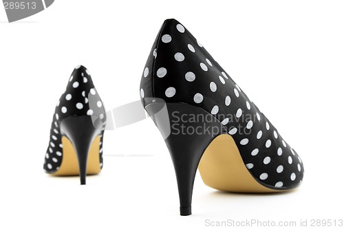 Image of Retro high heel polka shoes