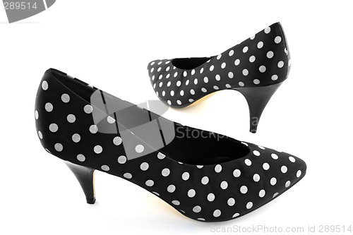 Image of Black retro polka shoes