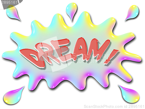 Image of inspirational illustration series dream with splash