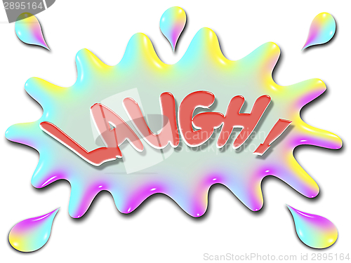 Image of inspirational illustration series laugh with splash