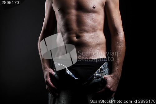 Image of Attractive man shirtless