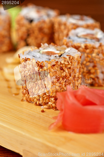 Image of sesame sushi rolls