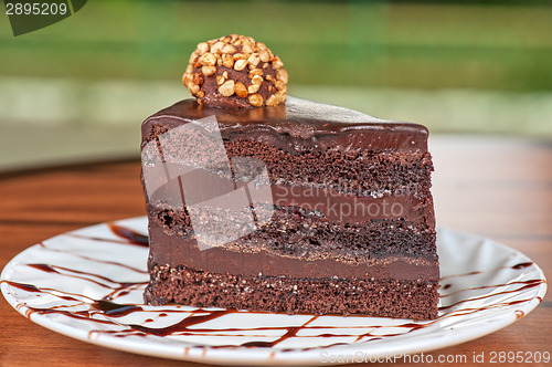 Image of chocolate cake piece