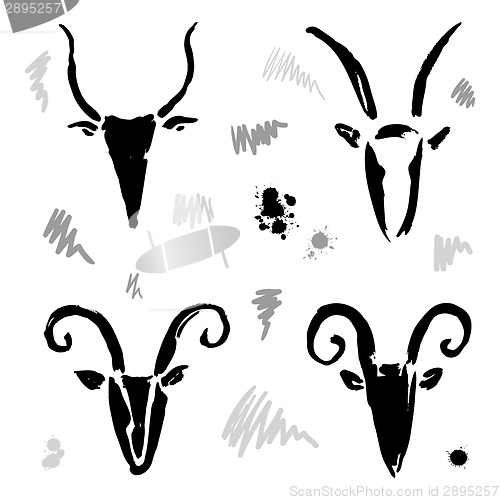 Image of Goat 2015 set. New year Symbol.