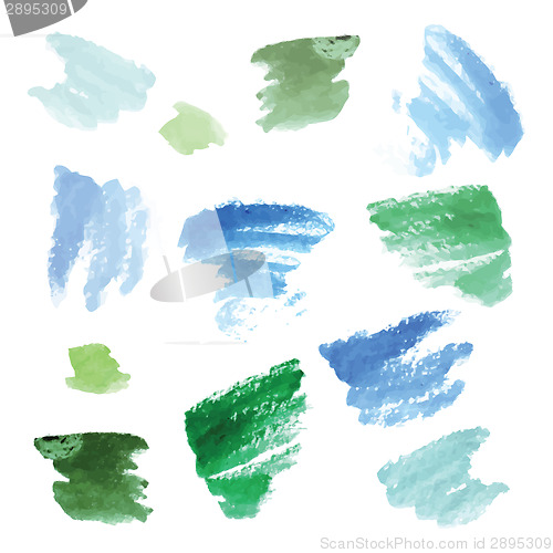 Image of Watercolor background set.